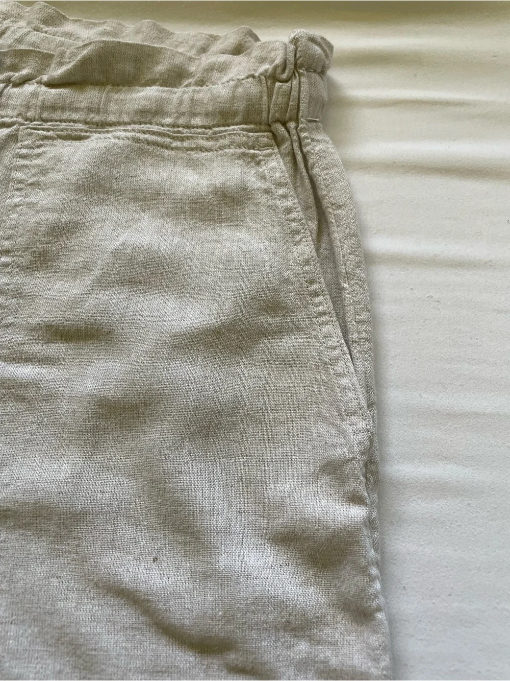 Banana Republic Women's Linen-Blend Drawstring Pants - Light Tan